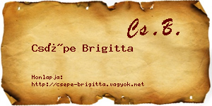 Csépe Brigitta névjegykártya